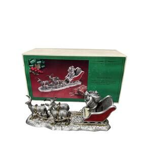 FORT Pewter Christmas Classics “Santa’s On His Way” #1190/5000 Vintage Holiday
